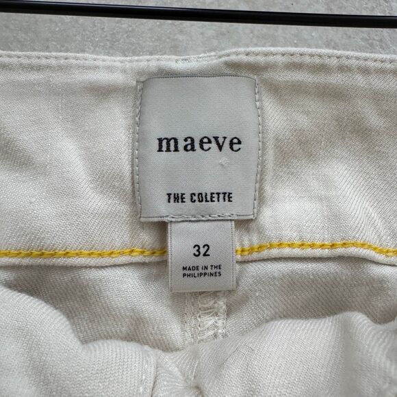 Anthropologie The Colette Cropped Wide-leg Pants by Maeve 32 Linen Edition - Picture 6 of 10